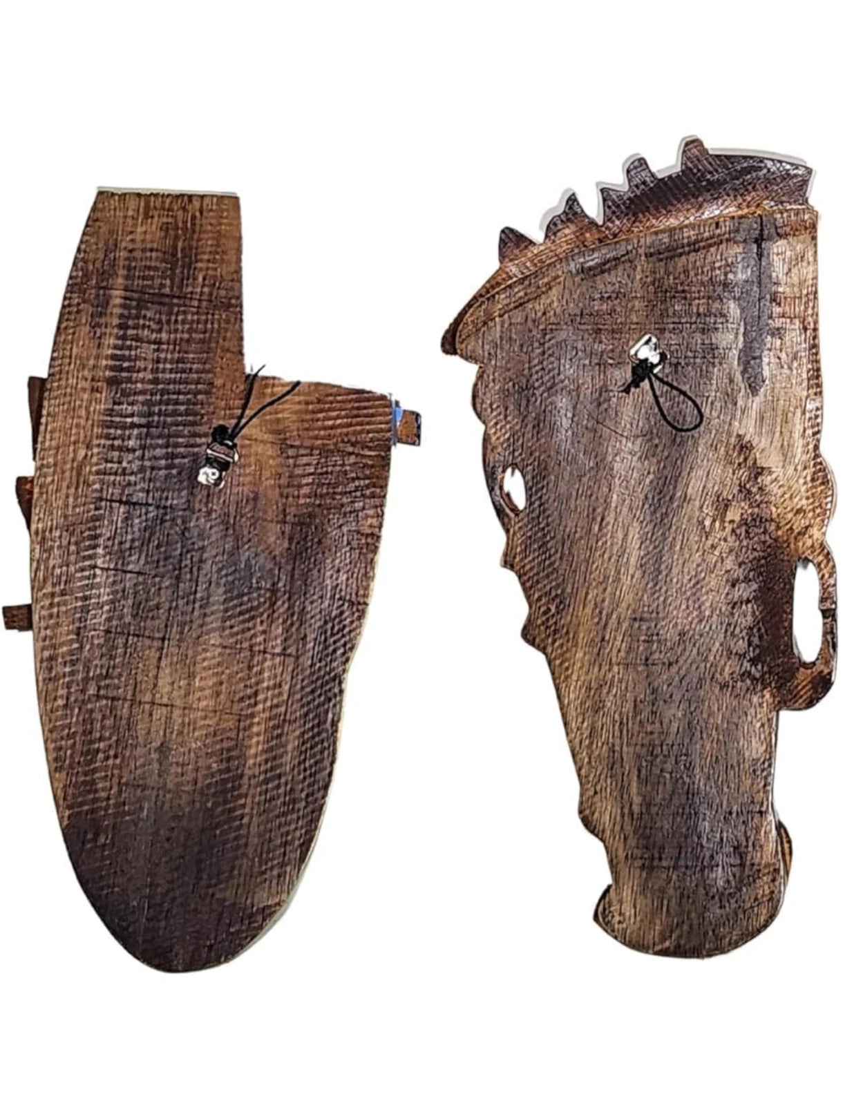 Abstract wooden wall mask set - first mask detail